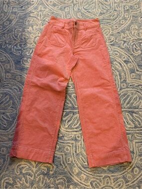 Talbots Coral Wide-Leg Corduroy Joggers